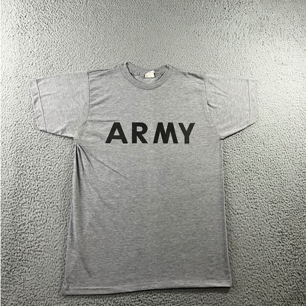 Vtg US Army PT T Shirt Men S Gray Military Boxy Grunge Tactical Gorpcore y2k Tee